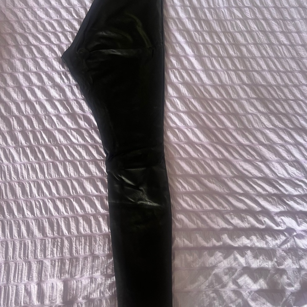Commando Black Faux Leather Pants like new L